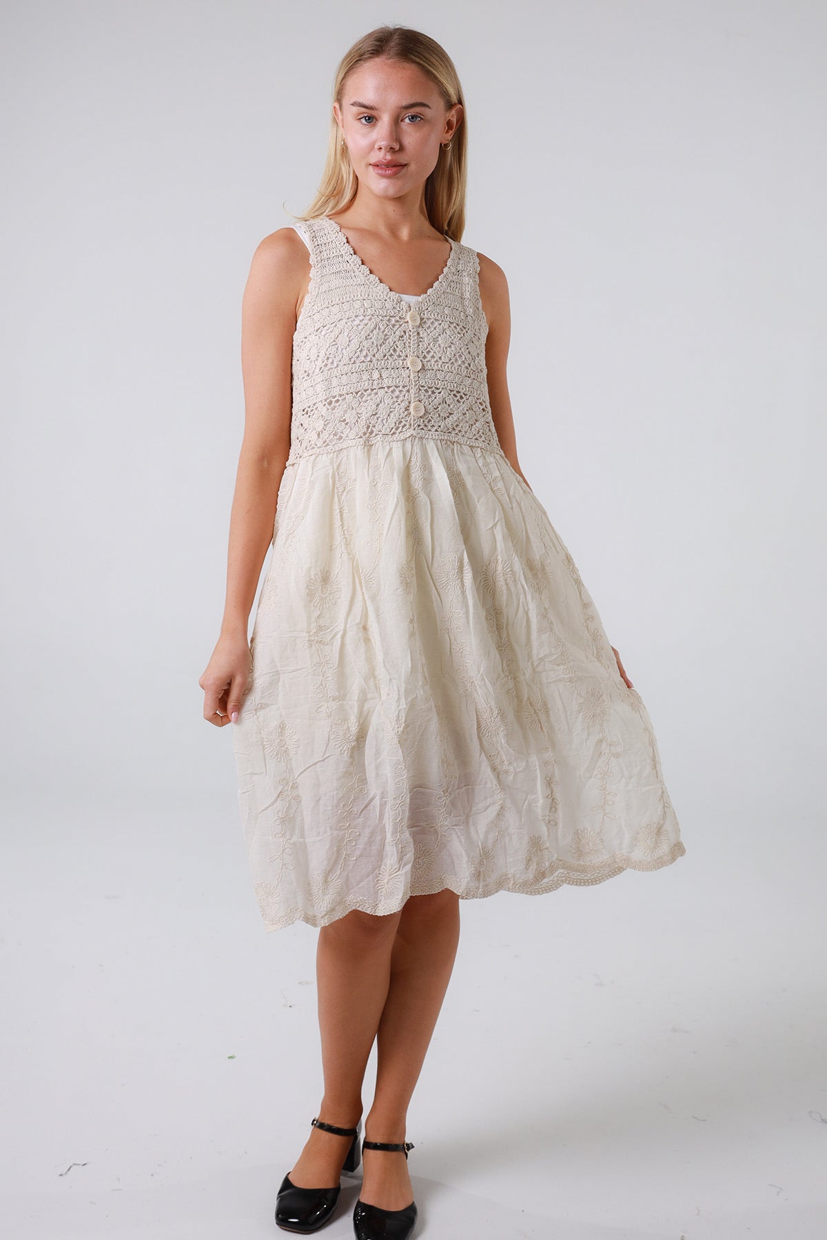 Crochet Dress Ivory Wearberry