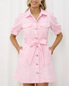 Barbie Light Pink Denim Shirt Dress