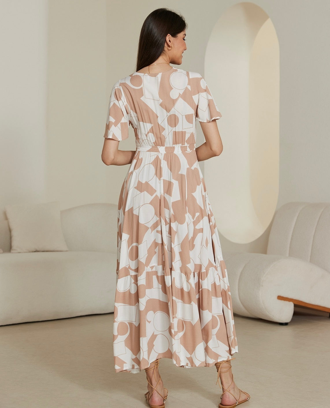 Camilla Beige Maxi Dress