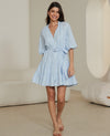 Light Blue Belted Dress