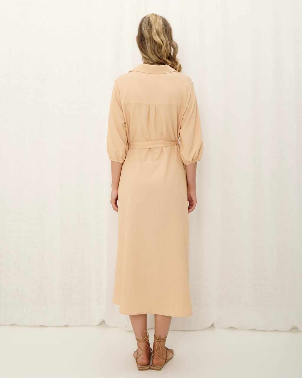 Golden Sand Shirt Dress