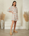 Coastal Print Shirt Dress