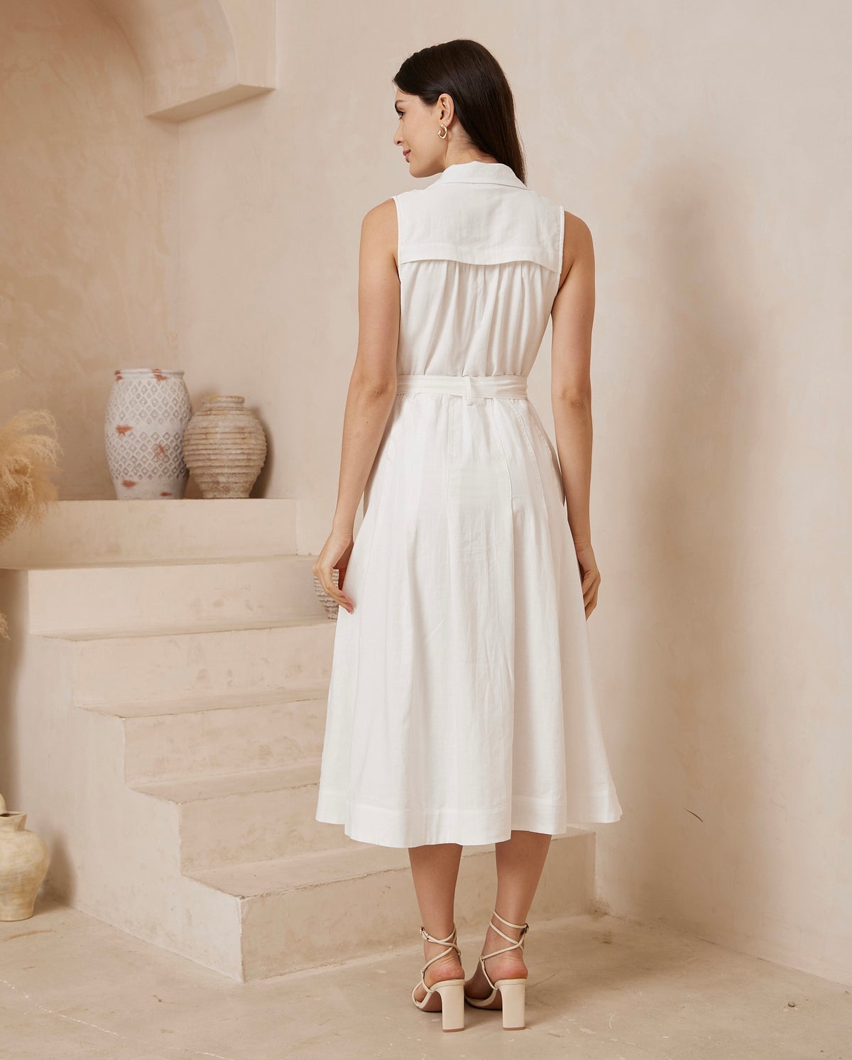 Charlotte Midi Dress White