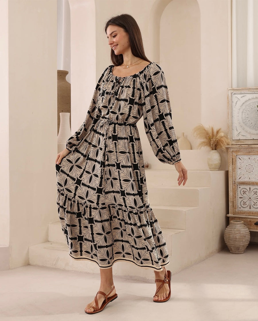 Verona Noir Maxi Dress