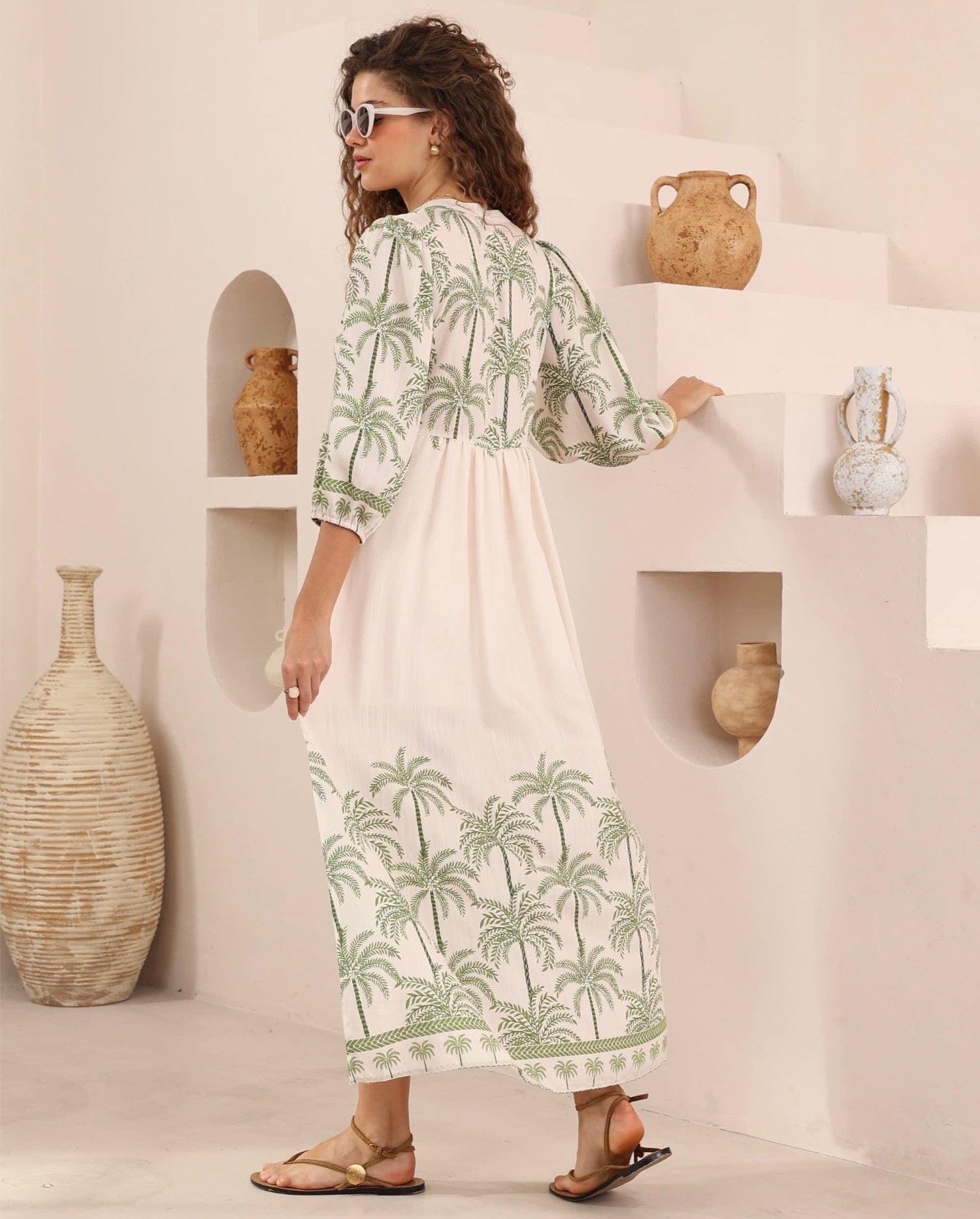 Capri Palm Maxi Dress