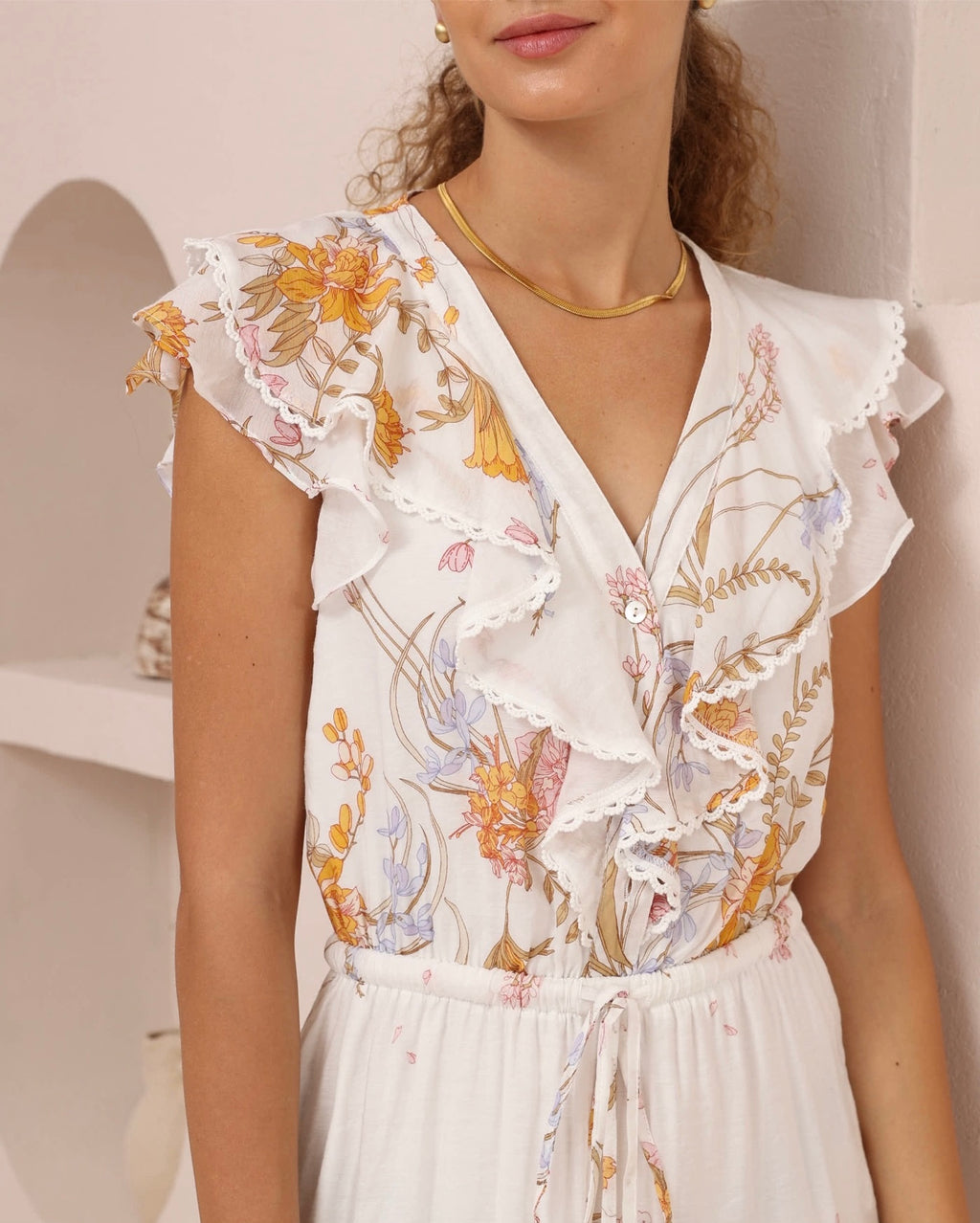 Golden Petal Dress