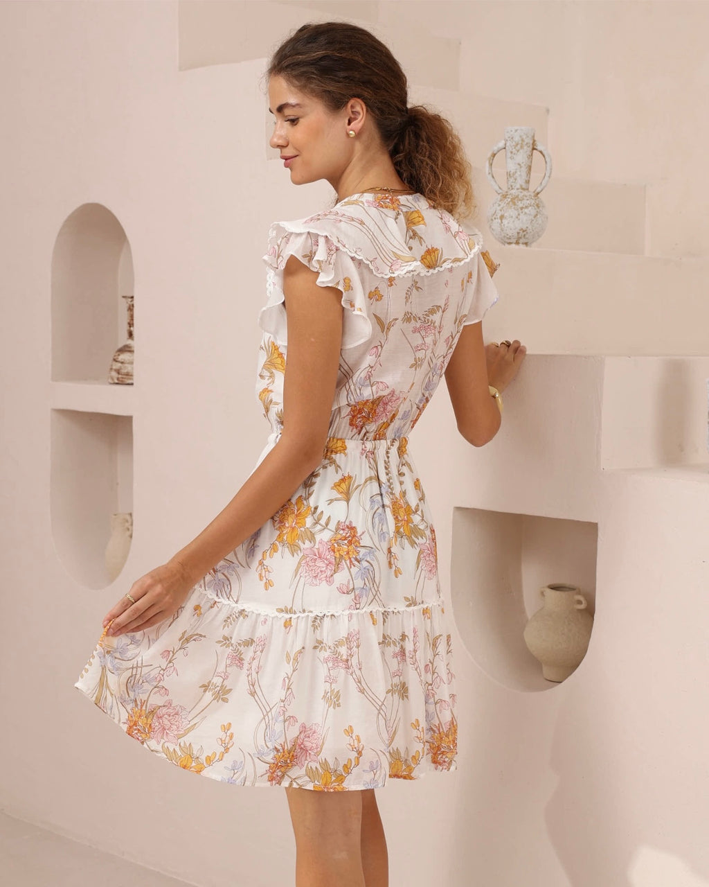 Golden Petal Dress