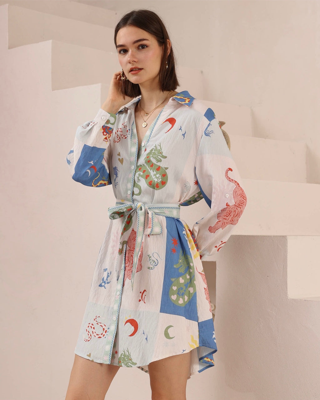 Moonlight Tales Shirt Dress