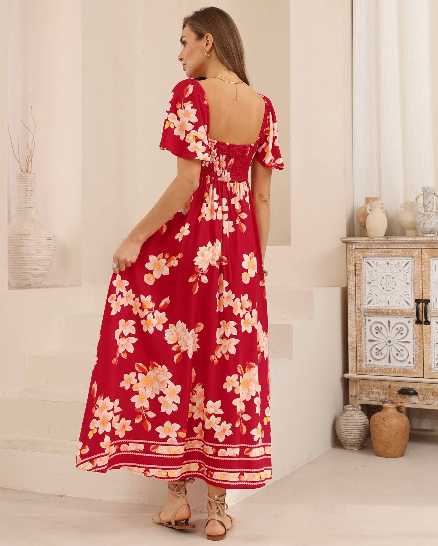 Oriental Garden Maxi Dress