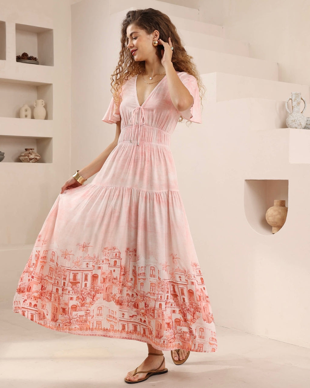 Sorrento Blush Maxi Dress