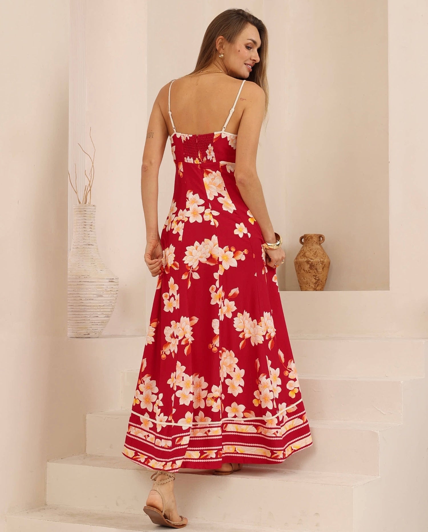 Oriental Garden Cut Out Dress