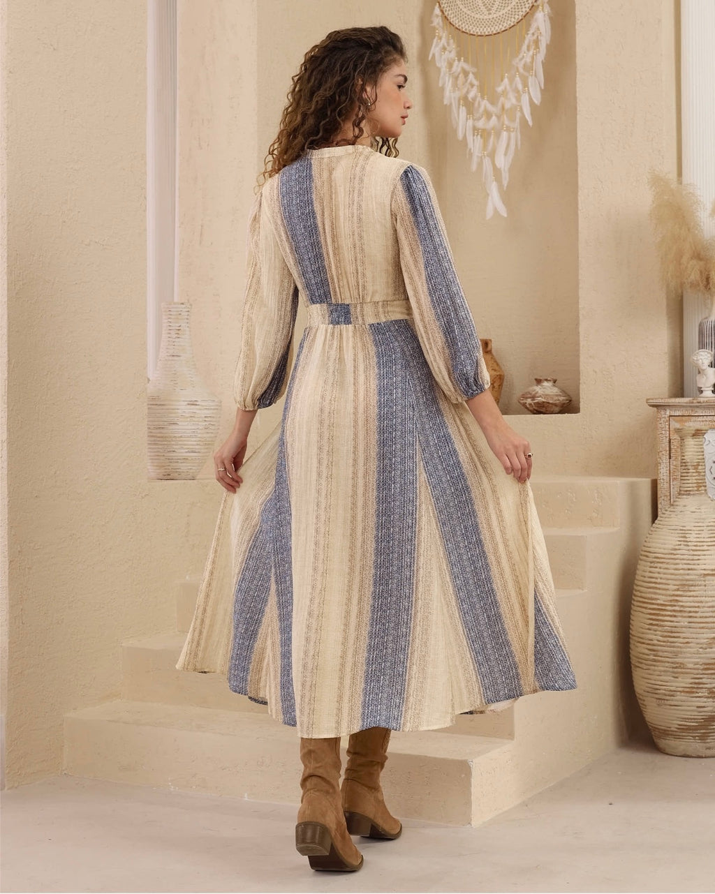 Nora Tie Front Maxi Dress