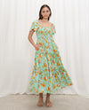 Maxi Dress Exclusive Orange Print