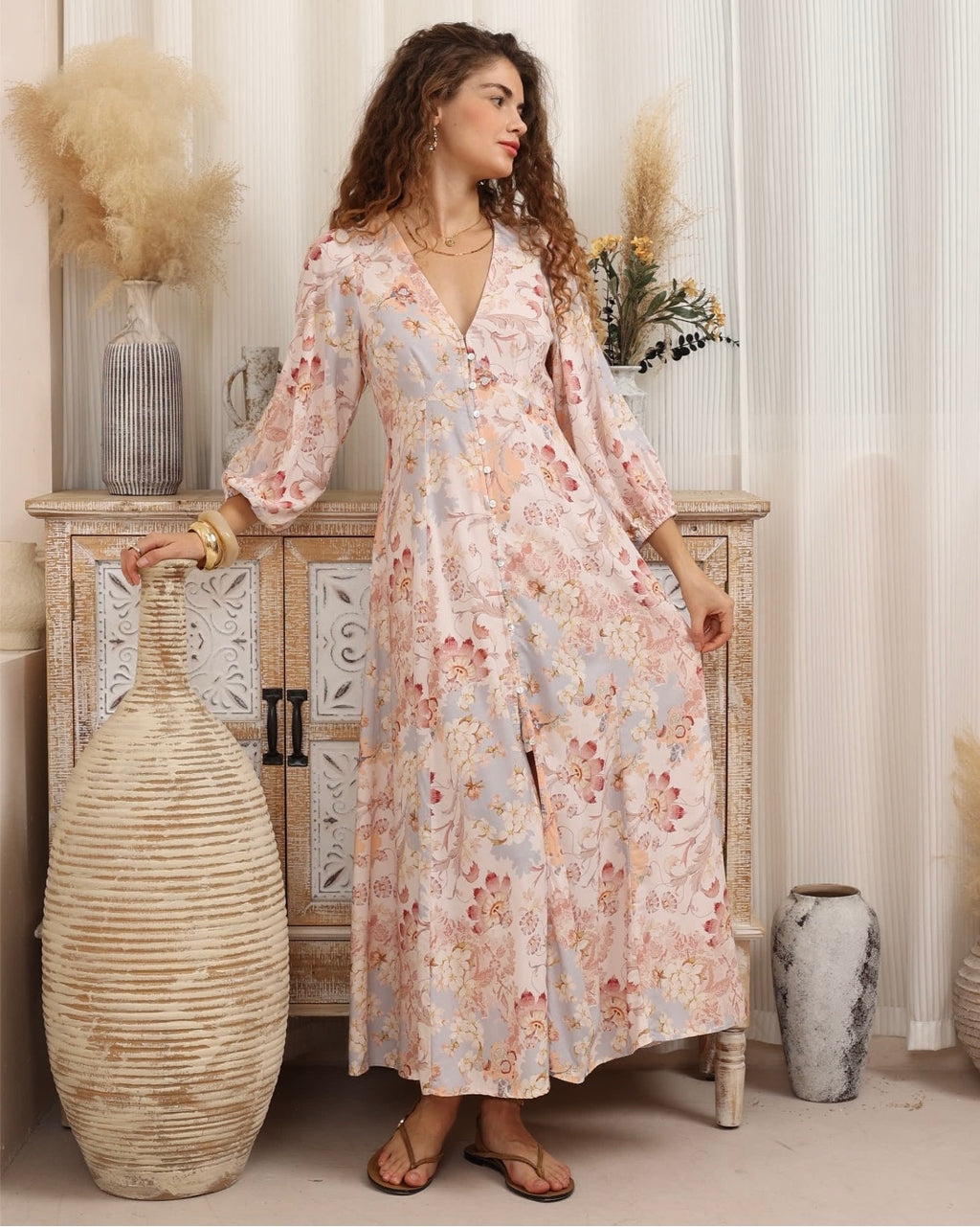 Blush Garden Maxi Dress