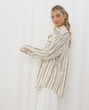 Casual Striped Beige Shirt