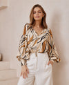 Beige Flora Top