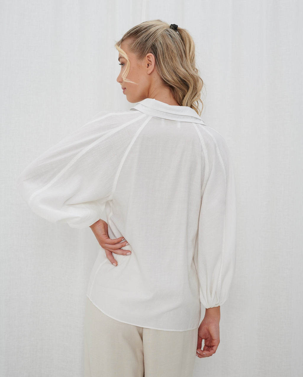 Button Up White Blouse
