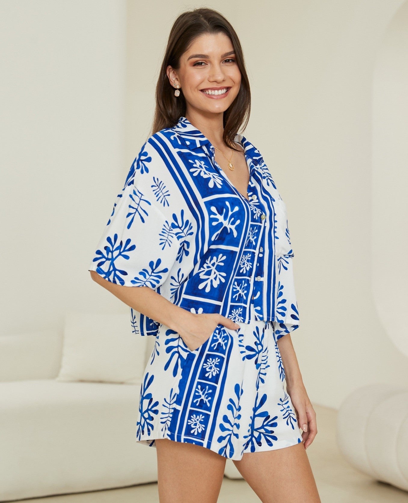 Holiday Print Casual Shirt