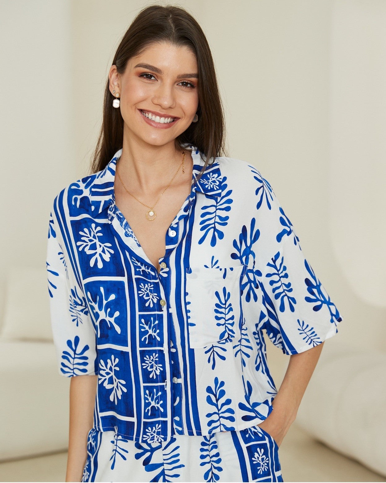 Holiday Print Casual Shirt
