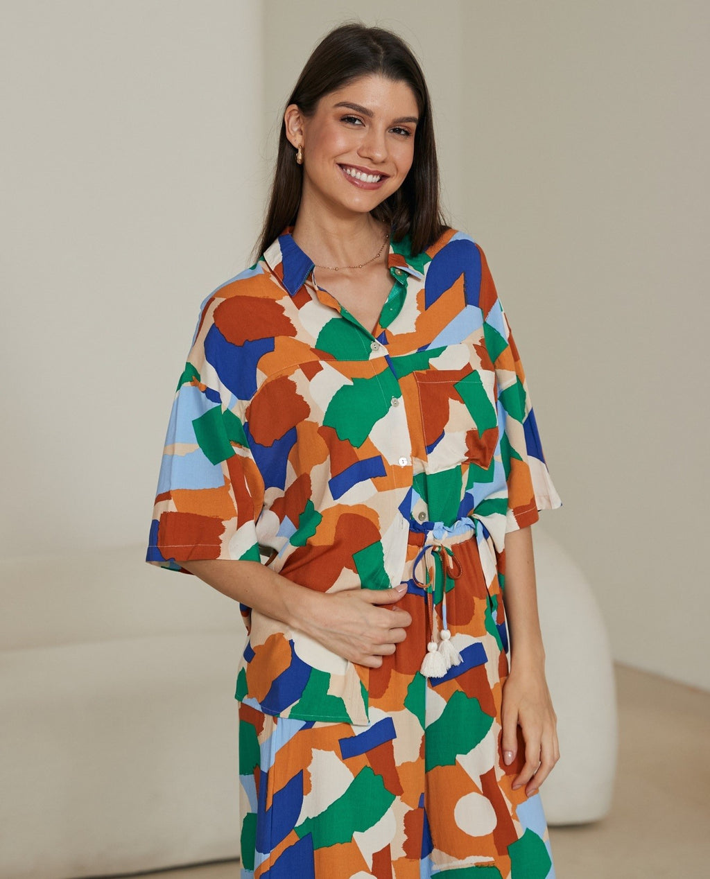Multi Button-Up Shirt
