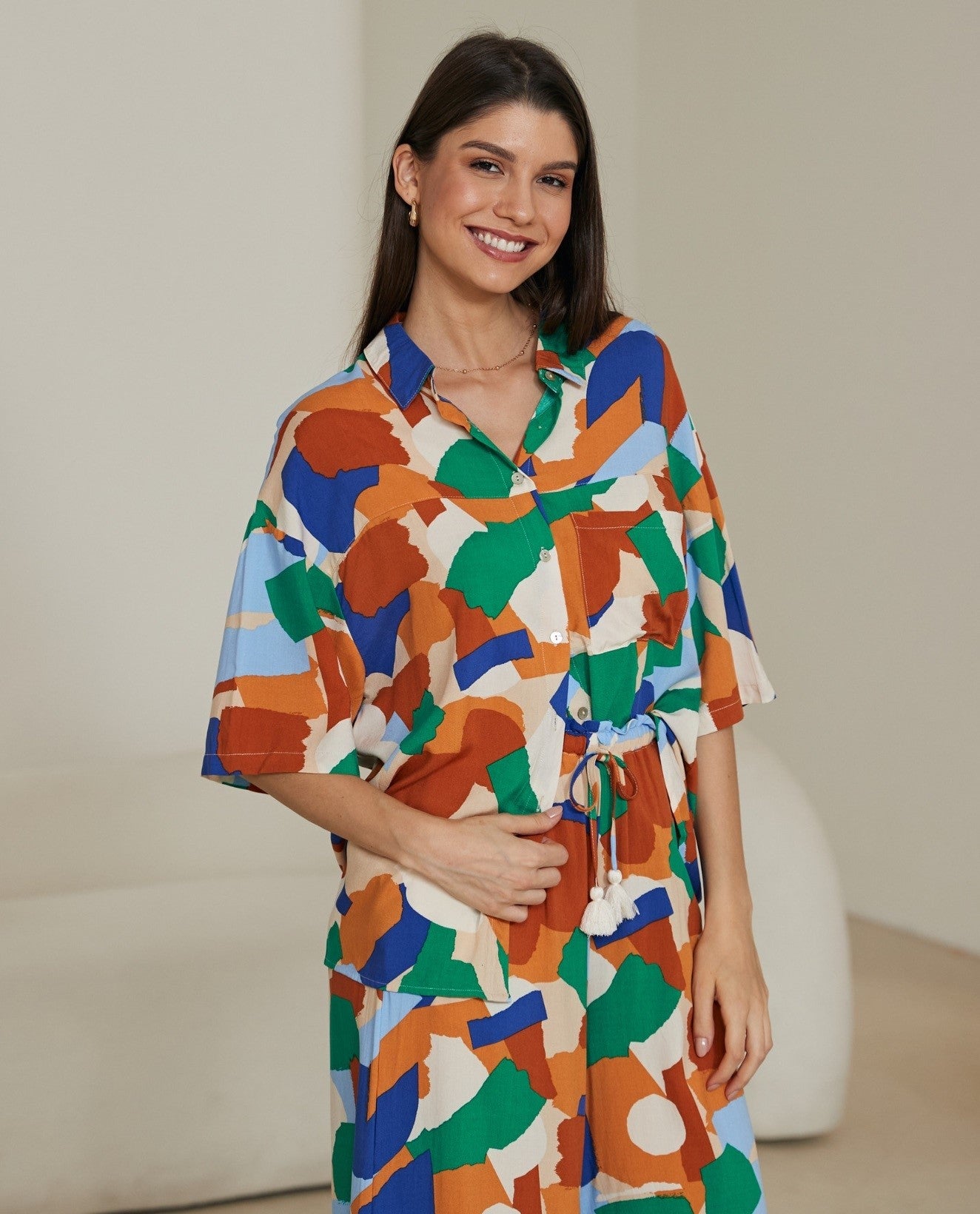 Multi Button-Up Shirt