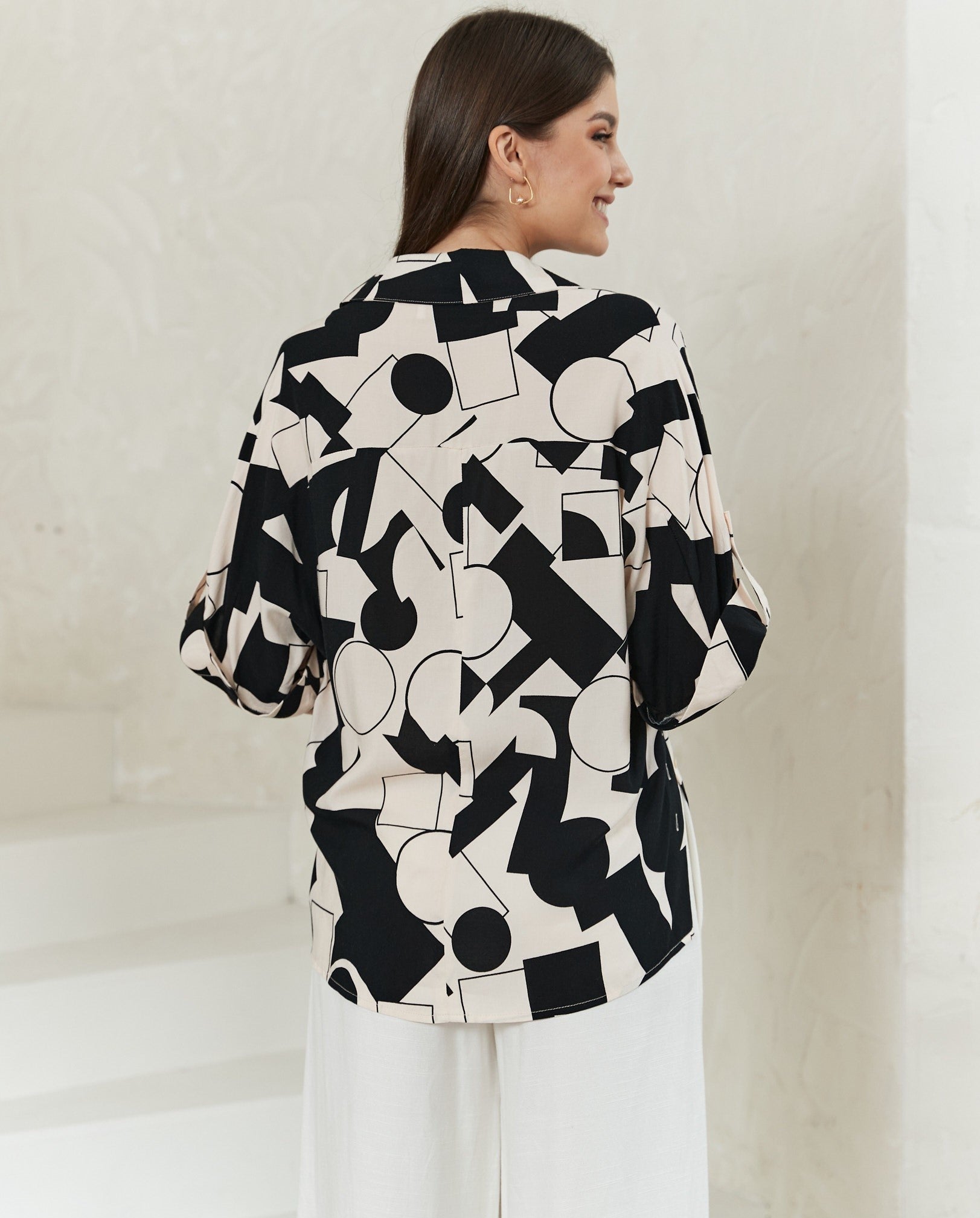Abstract Print Relaxed Shirt