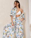 Hawaiian Print Wide Leg Pants