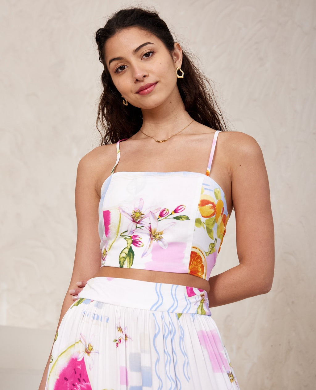 Floral Print Crop Top