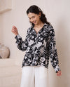 Western Blossom Button Front Shirt