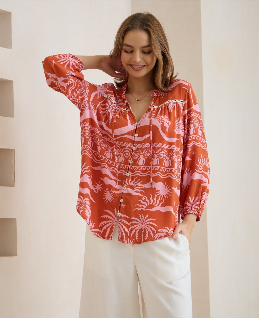 Lunar Lagoon Long Sleeve Top