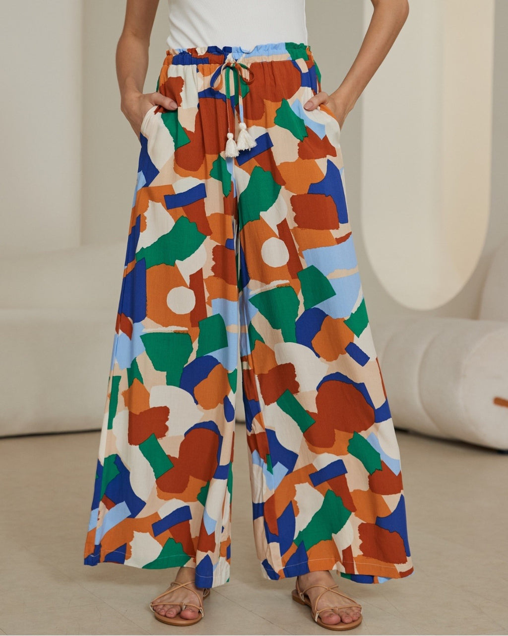 Multi Wide Leg Pants