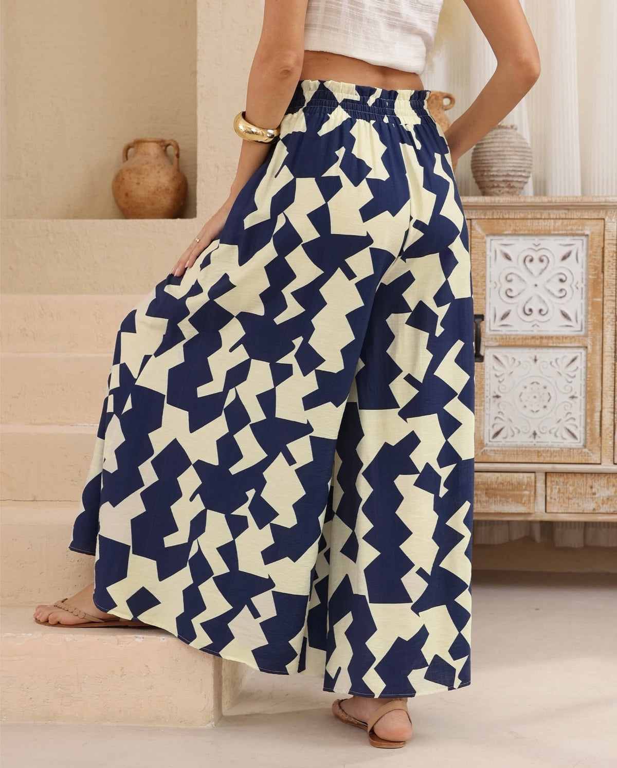Monaco Navy Palazzo Pants
