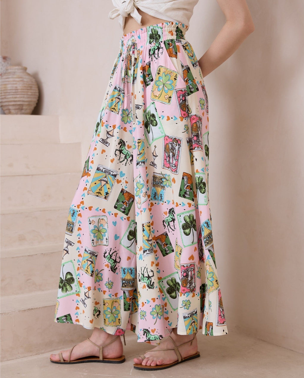 Exclusive Print Palazzo Pants
