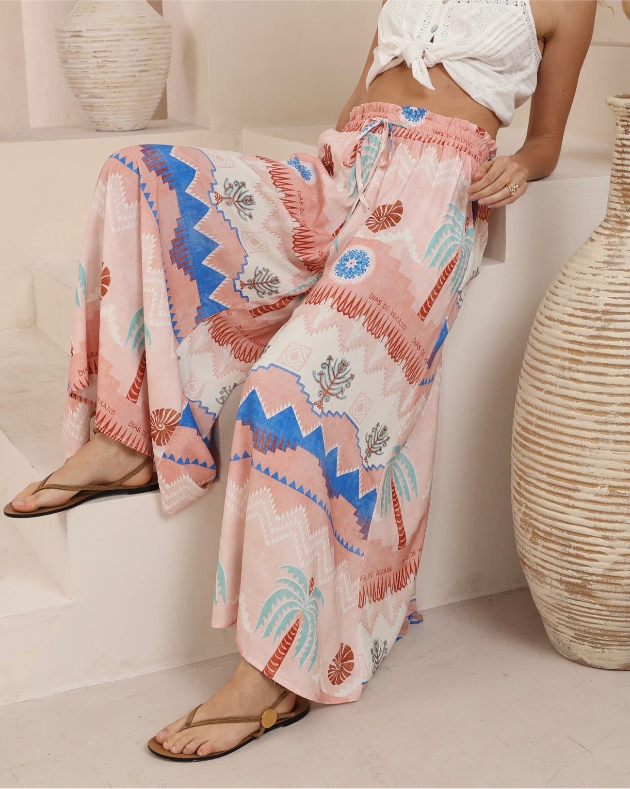 Costa Rosa Palazzo Pants