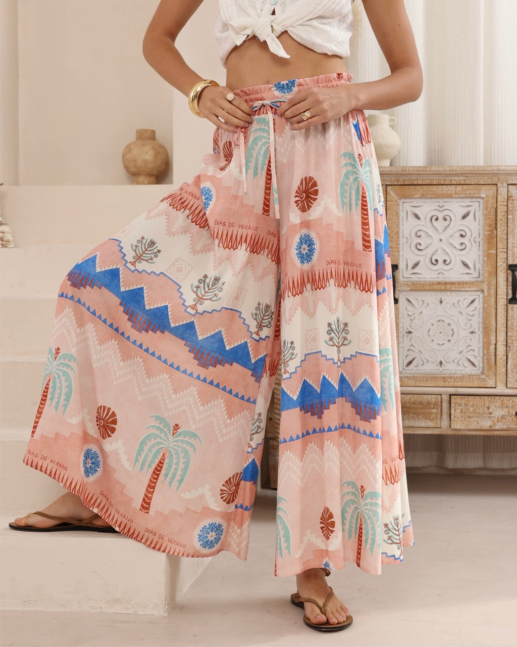 Costa Rosa Palazzo Pants
