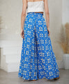 Coastal Print Wide Leg Pants