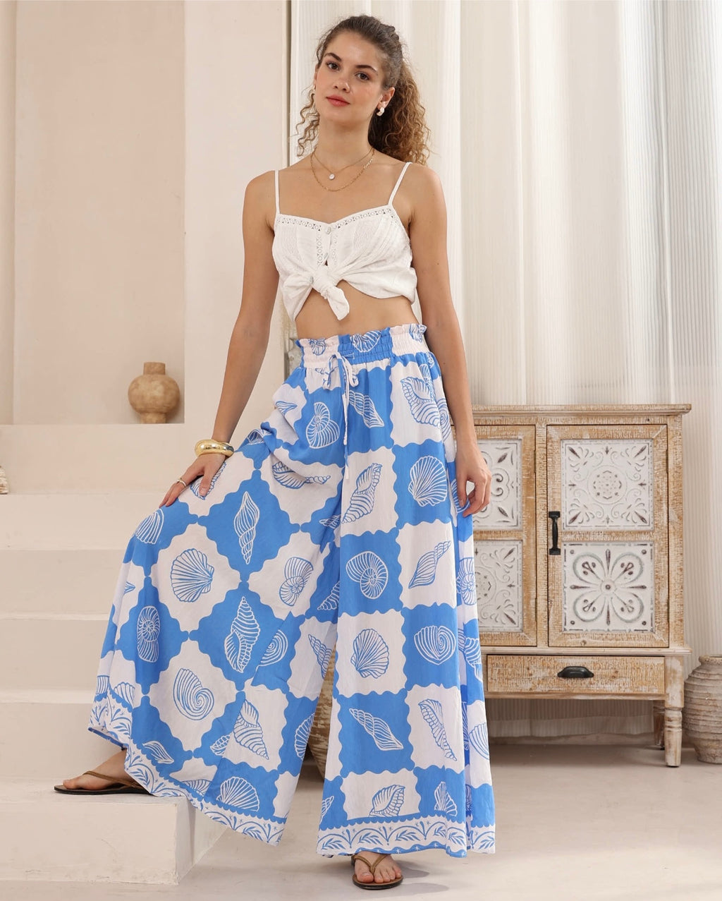 Seashell Palazzo Pants