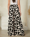 Wide Leg Abstract Print Pants