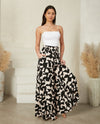 Wide Leg Abstract Print Pants