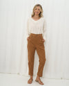 High Waisted Corduroy Brown Pants