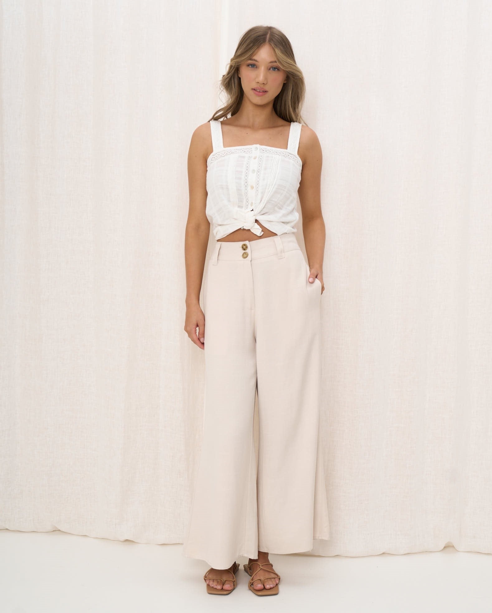 Linen Wide Leg Pants