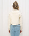 White Crop Denim Jacket