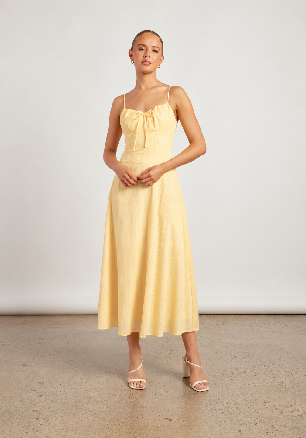 Soleil Yellow Cotton Dress