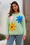 Green Flower Knit