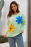 Green Flower Knit