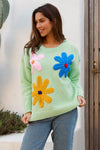 Green Flower Knit