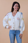 3D Knit Flower Cardigan