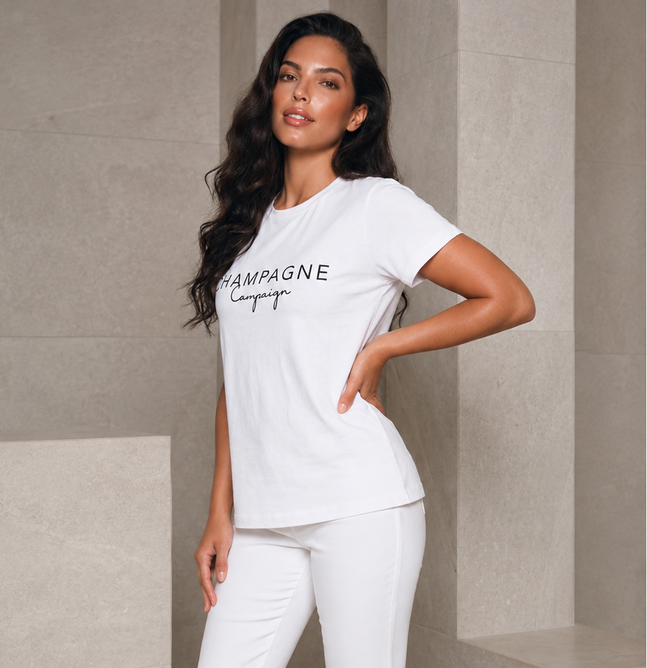 Champagne Campaign Cotton T-Shirt