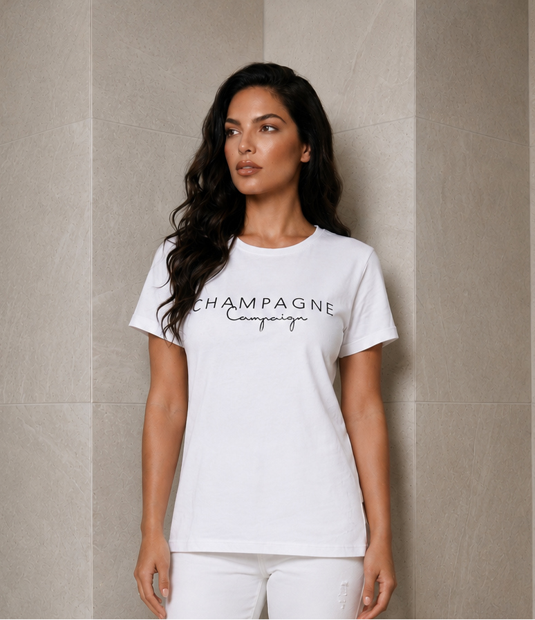 Champagne Campaign Cotton T-Shirt