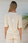 Flower Embroidered Knit Cardi